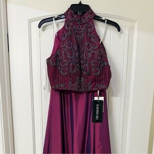 Sherri Hill Plum 2 pc Formal Dress sz 2